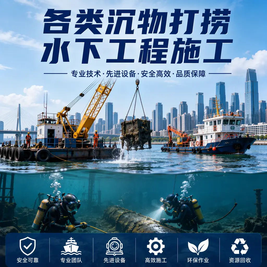奉新各类沉物打捞，水下工程施工